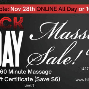 Black Friday Massage Special 2025